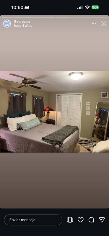 Bedroom after cleaning