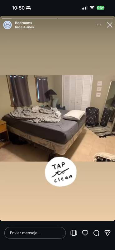 Bedroom before cleaning