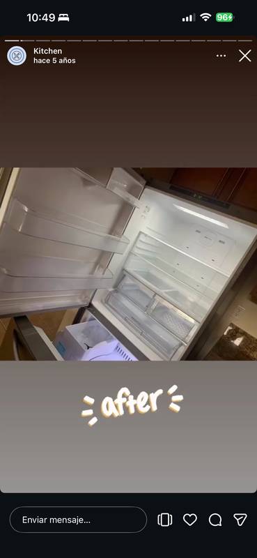 Refrigerator after cleaning