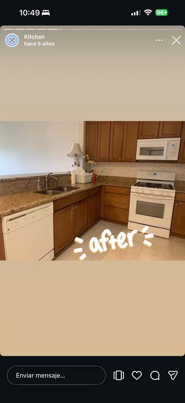 Kitchen after cleaning