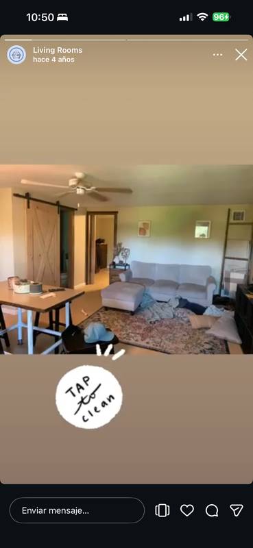 Living room before cleaning