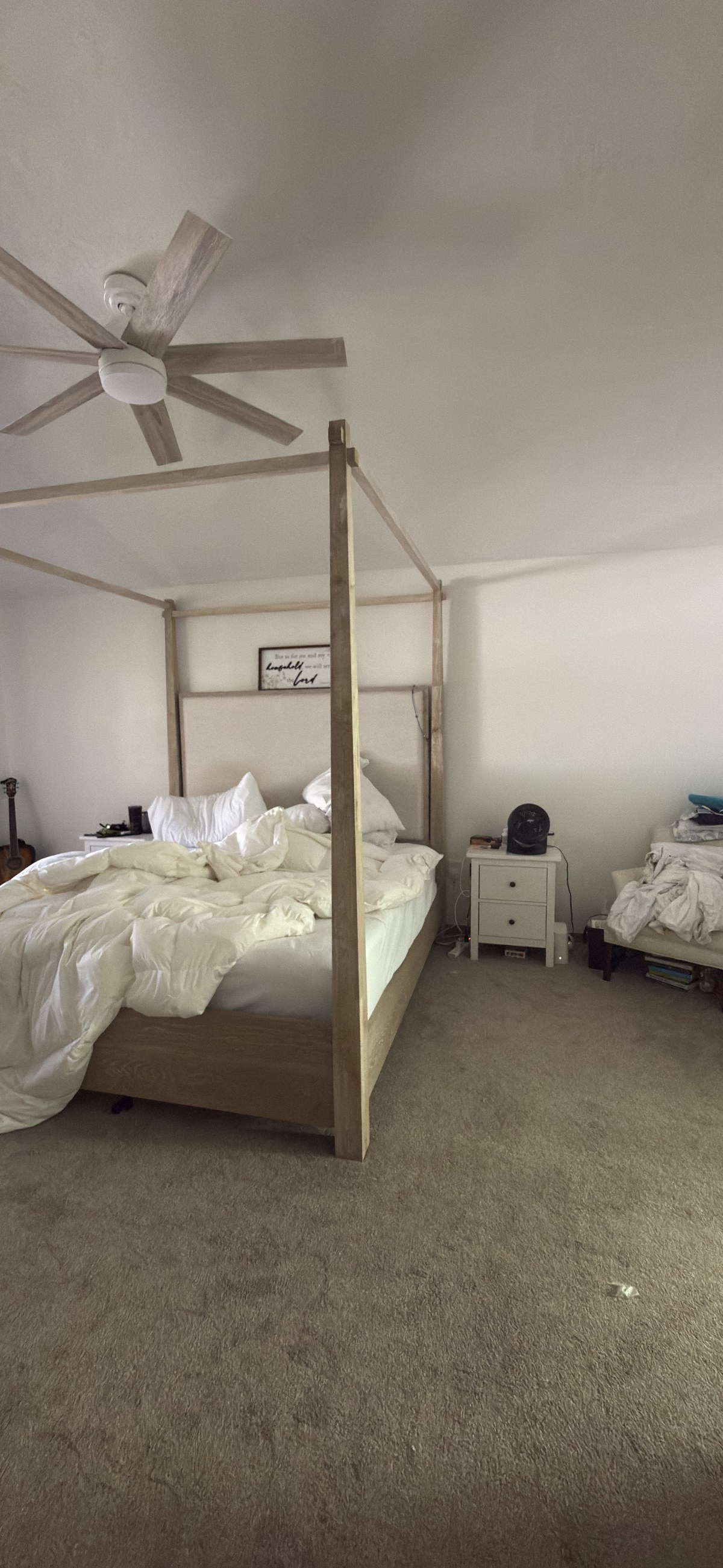 Primary bedroom before cleaning